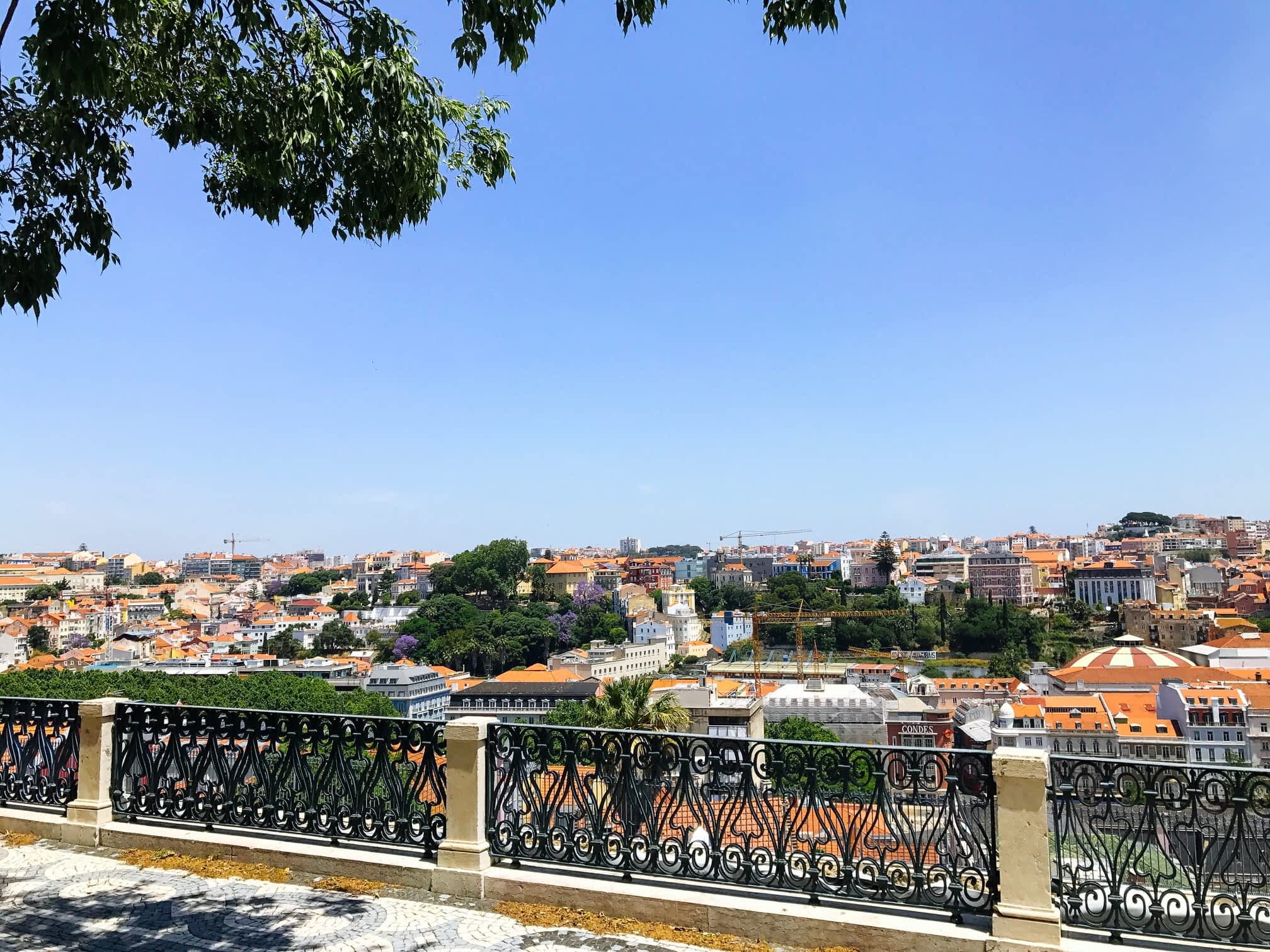 Beautiful Views from the Miradouro Sao Pedro de Alcantara, Principe Real, Lisbon
