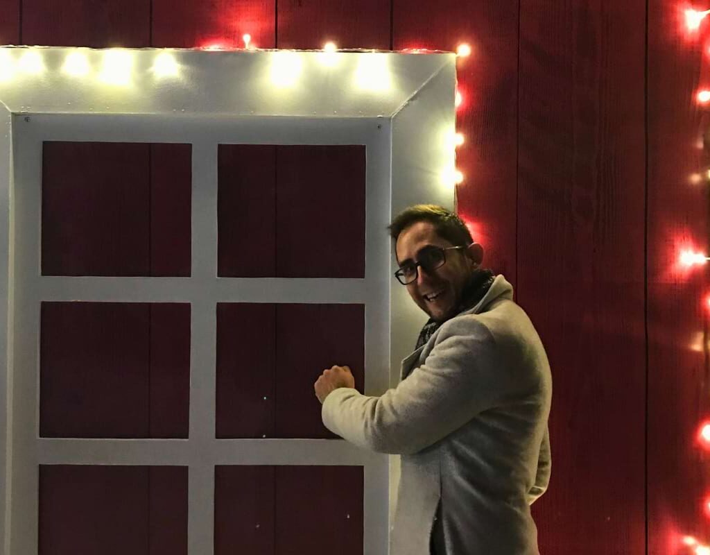 Knocking to see if Santa is home