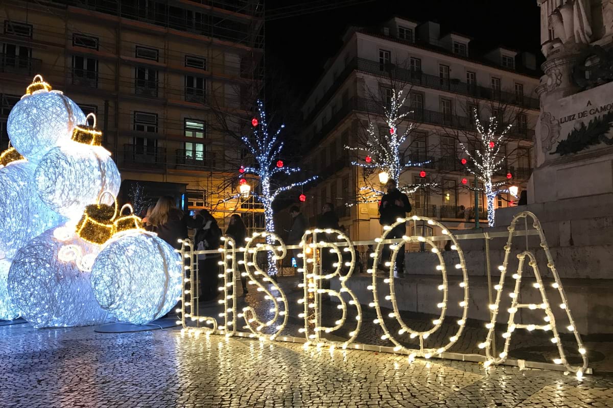 Lisboa Christmas Lights in Praça Luís de Camões